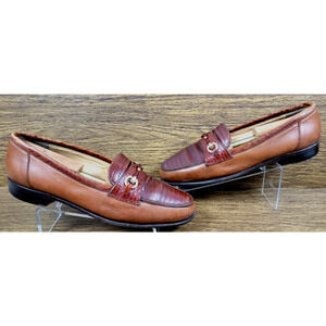 Caporicci Alligator Horsebit Leather Loafers Men’s 10M Made in Italy Brown